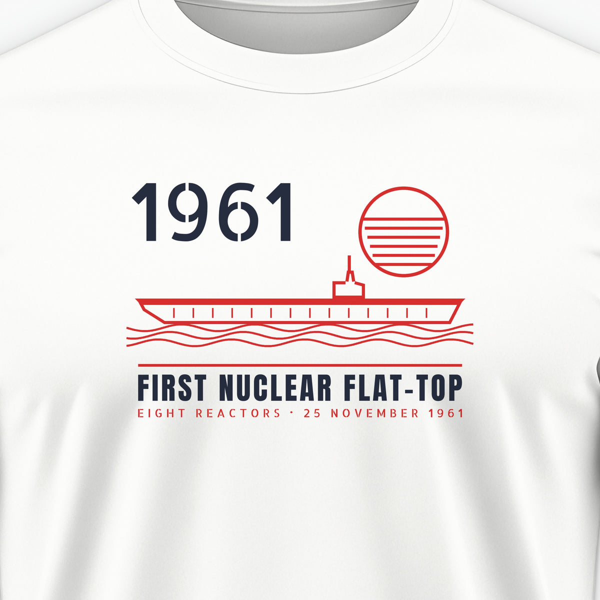 First Nuclear Flat-Top Line Art Tee, front print detail