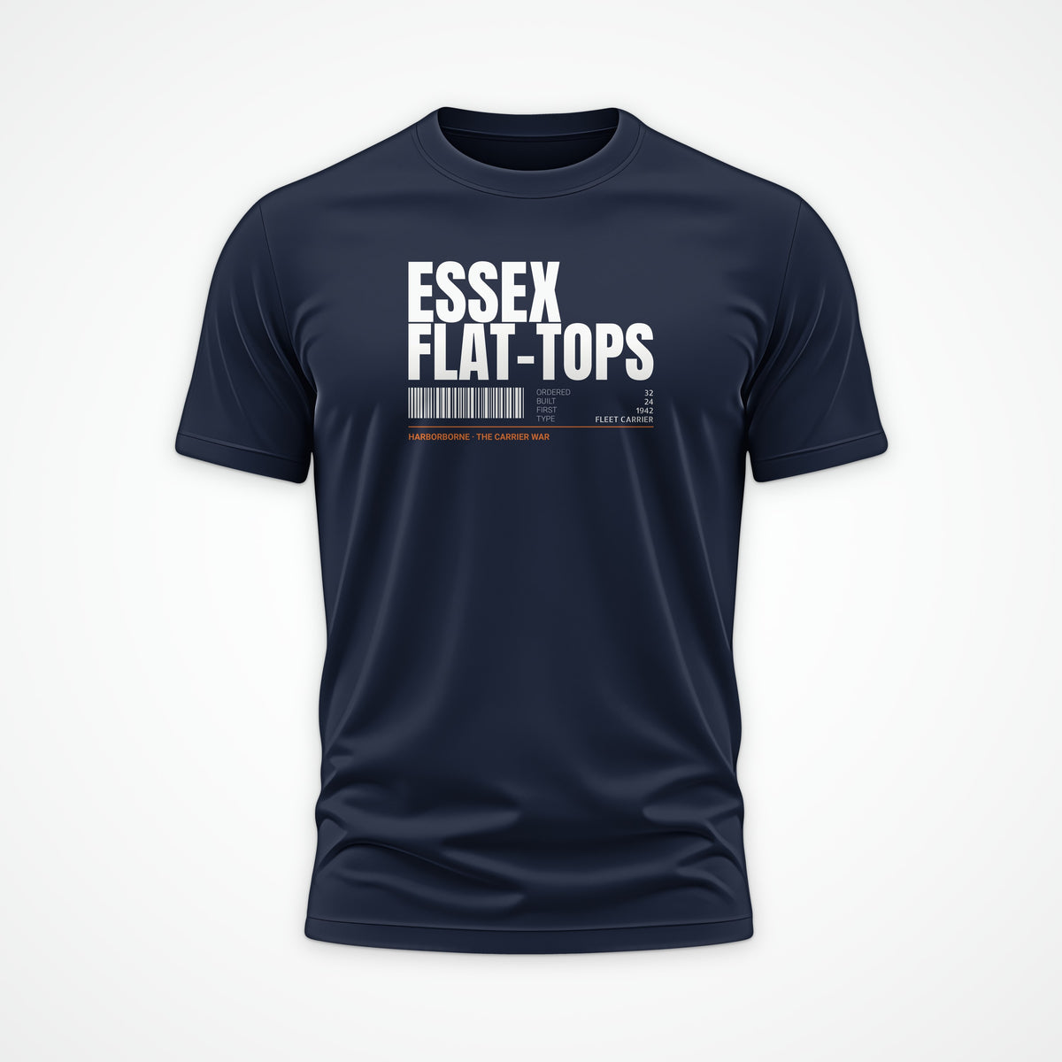 Essex Flat-Tops Tag Tee in French Navy