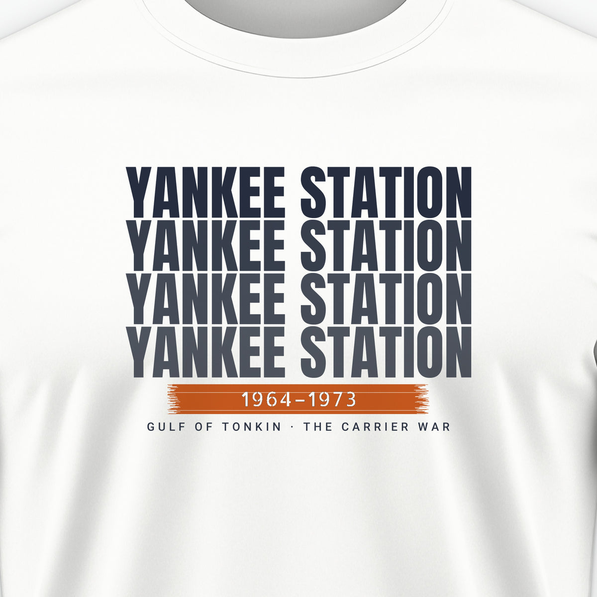 Yankee Station Echo Tee, front print detail