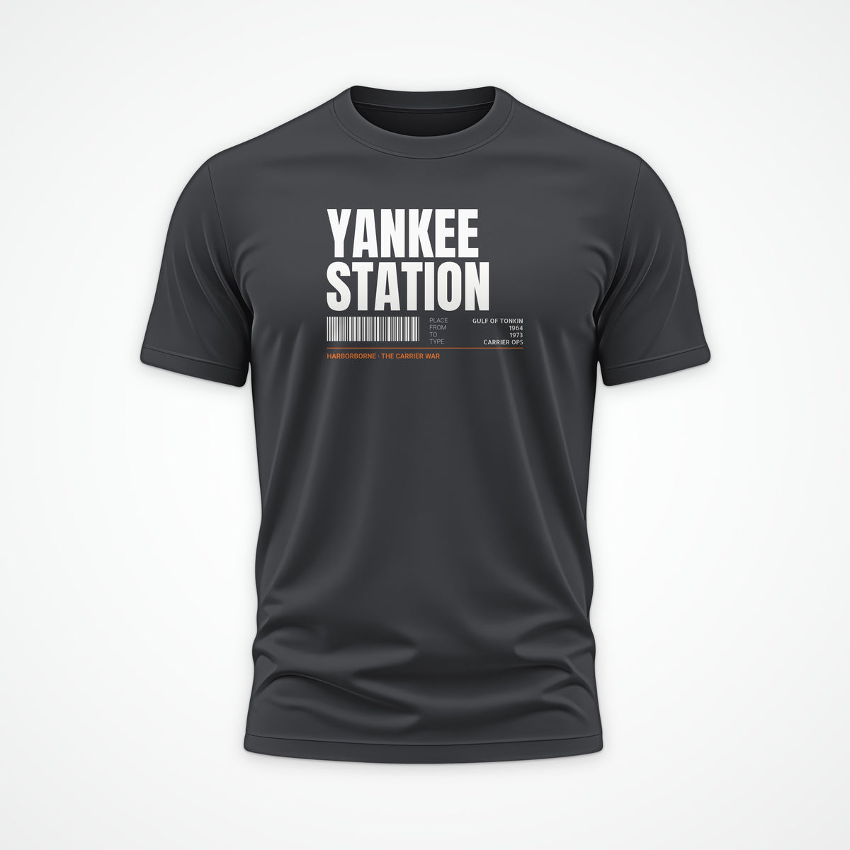 Yankee Station Tag Tee in Anthracite