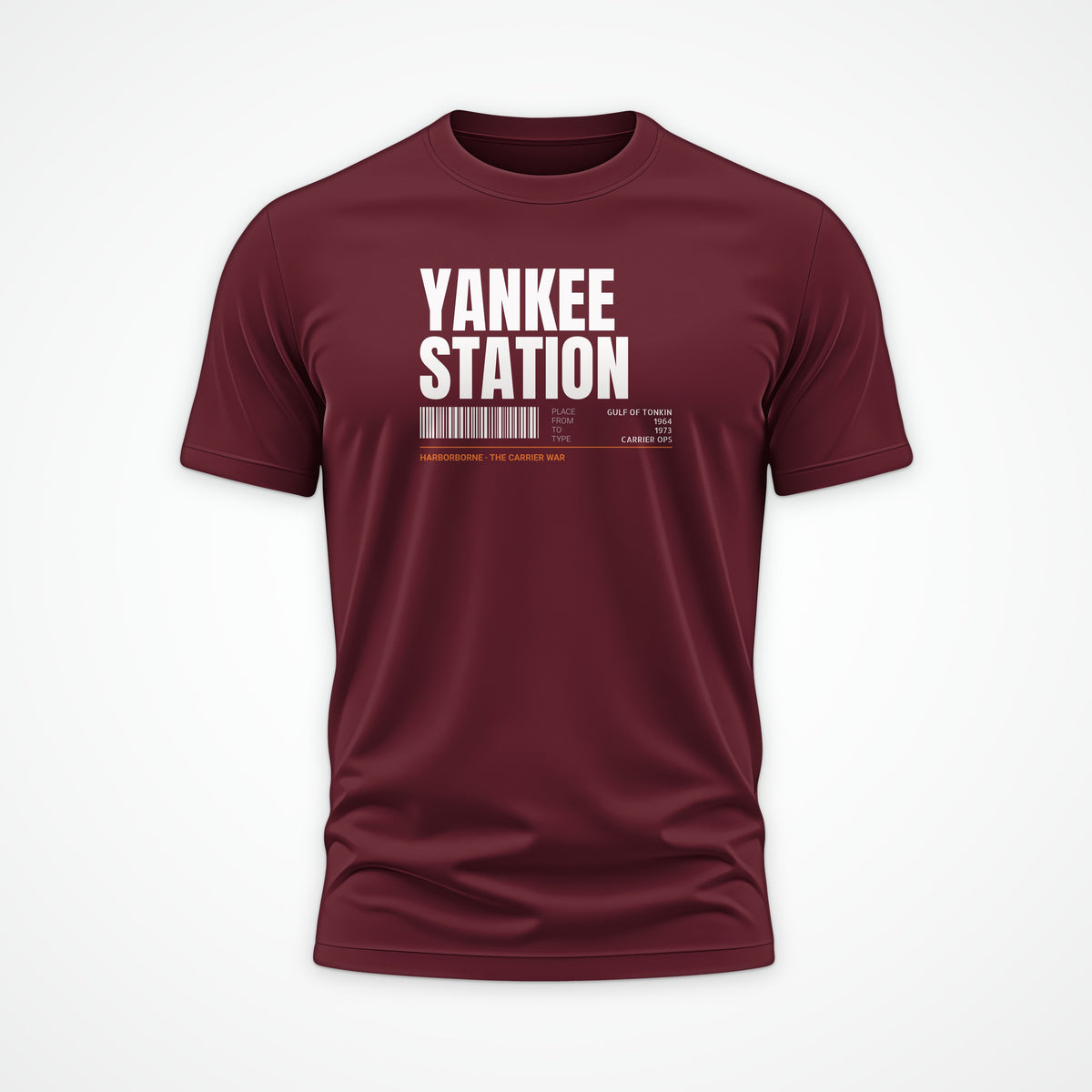 Yankee Station Tag Tee in Burgundy