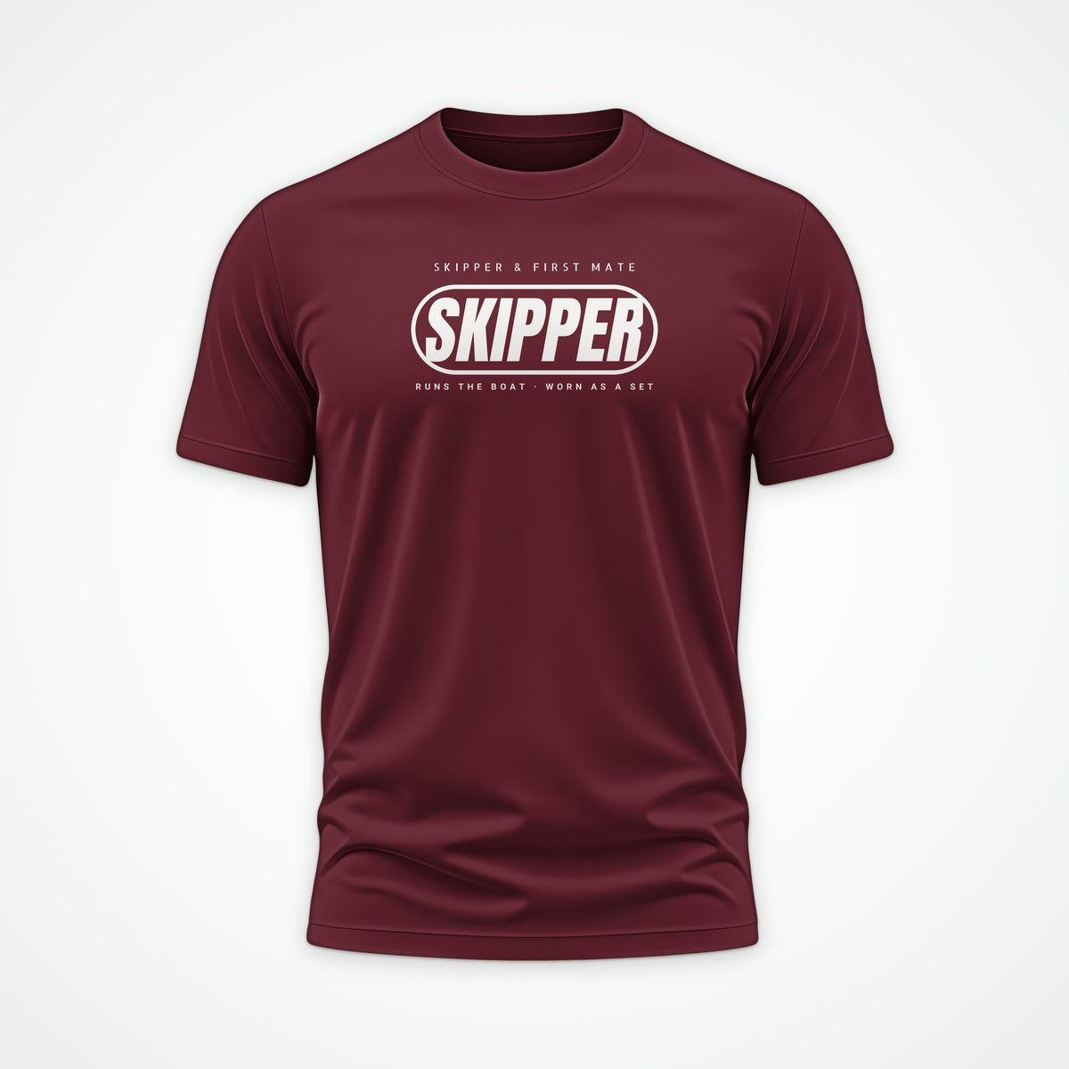 Skipper and First Mate Skipper Tee in Burgundy