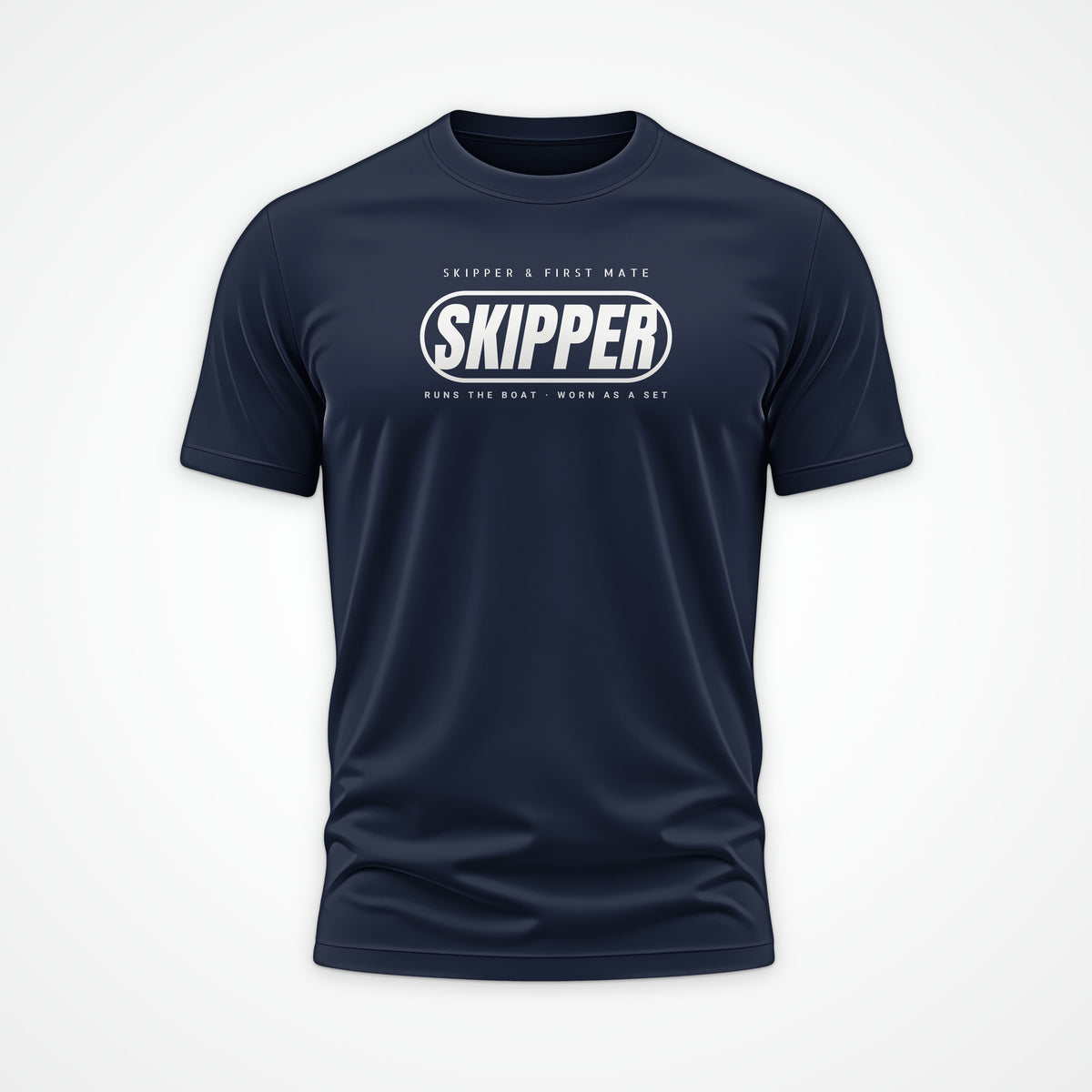 Skipper and First Mate Skipper Tee in French Navy