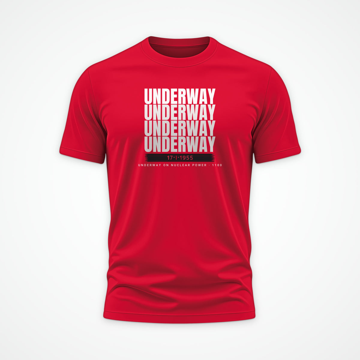 Underway on Nuclear Power Echo Tee in Red