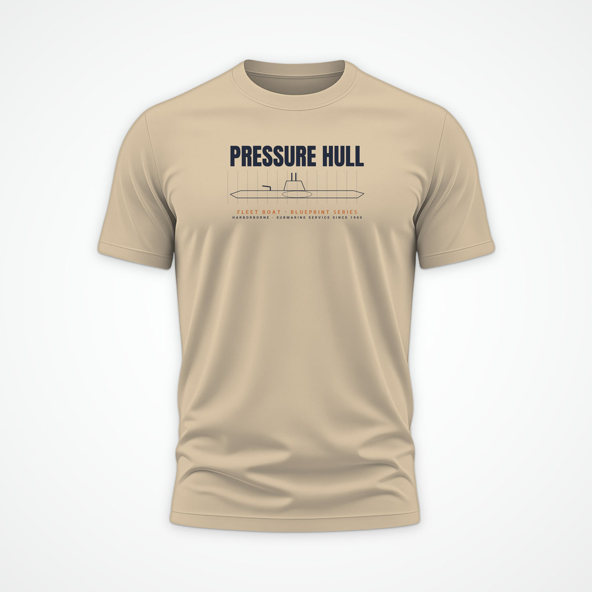 Pressure Hull Blueprint Tee in Desert Dust