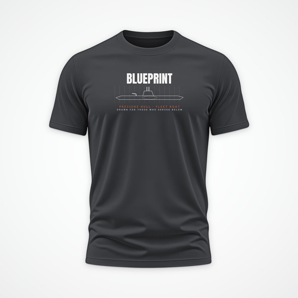 Pressure Hull Blueprint Served Below Tee in Anthracite
