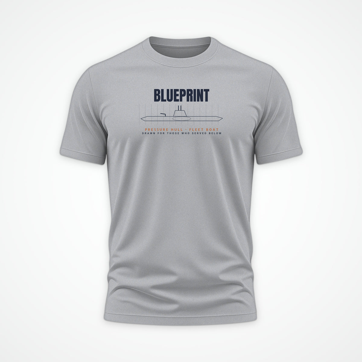Pressure Hull Blueprint Served Below Tee in Heather Grey