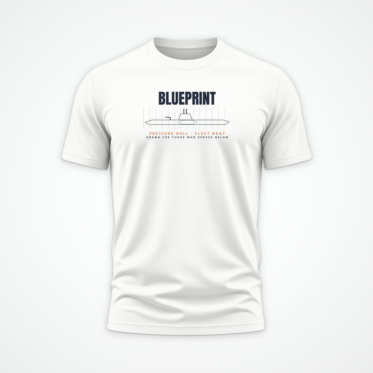Pressure Hull Blueprint Served Below Tee in White