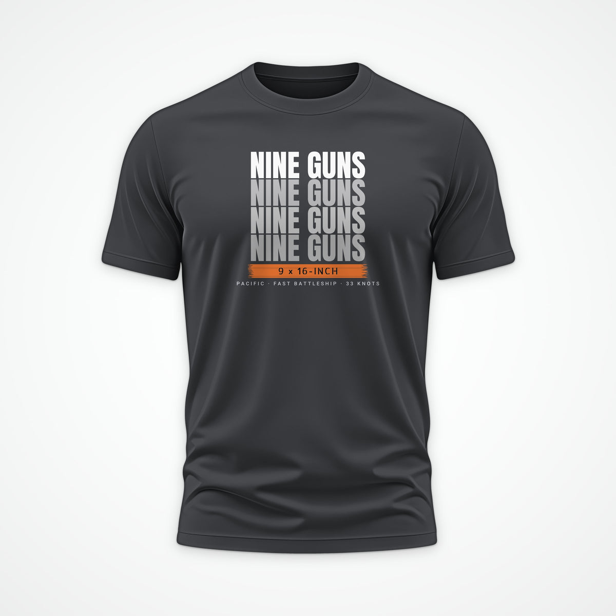 Nine Guns Pacific Echo Tee in Anthracite