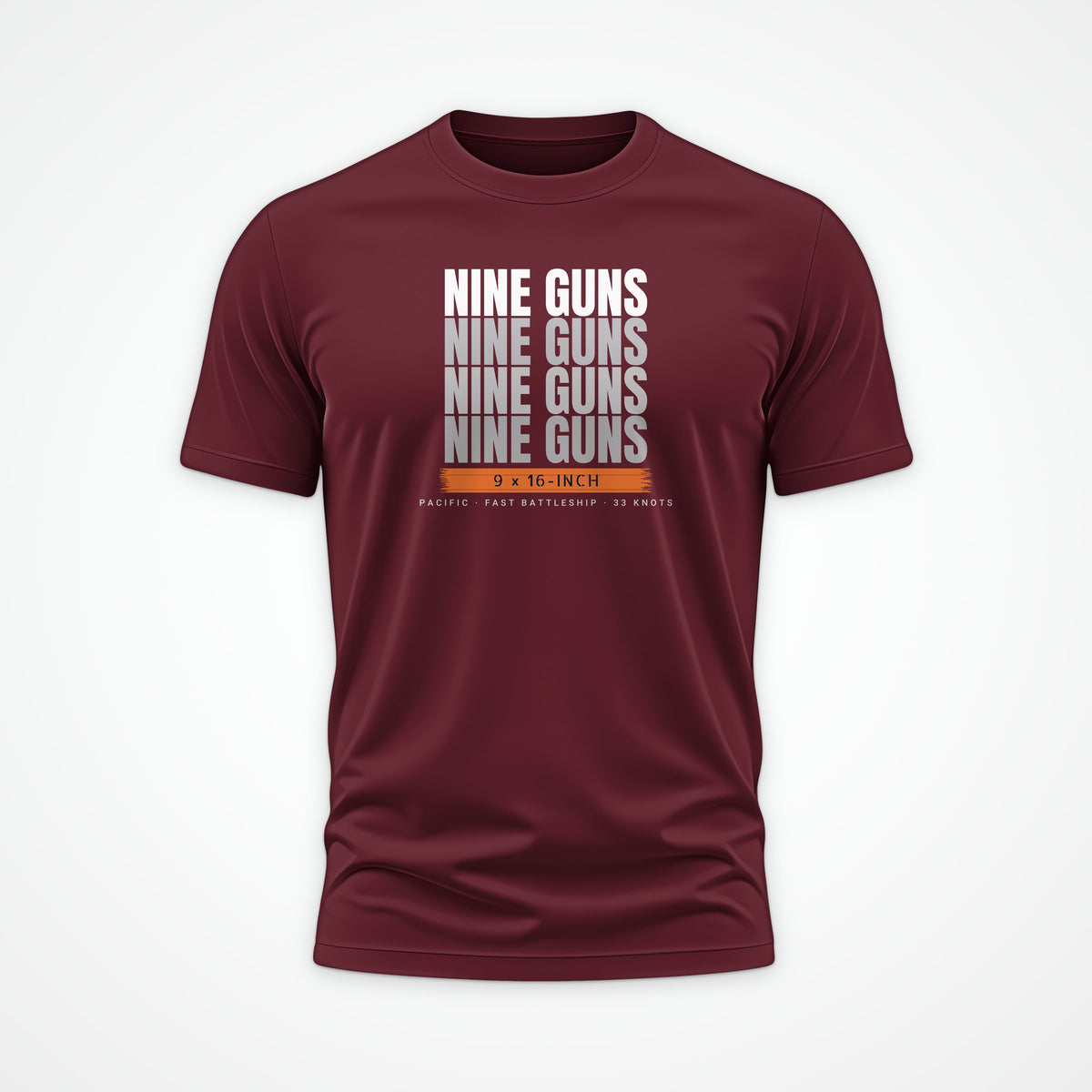 Nine Guns Pacific Echo Tee in Burgundy