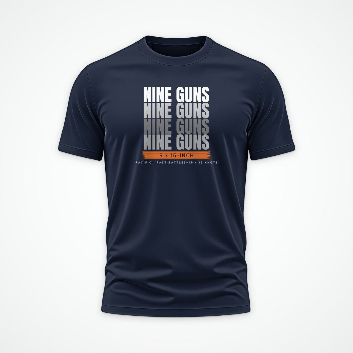 Nine Guns Pacific Echo Tee in French Navy