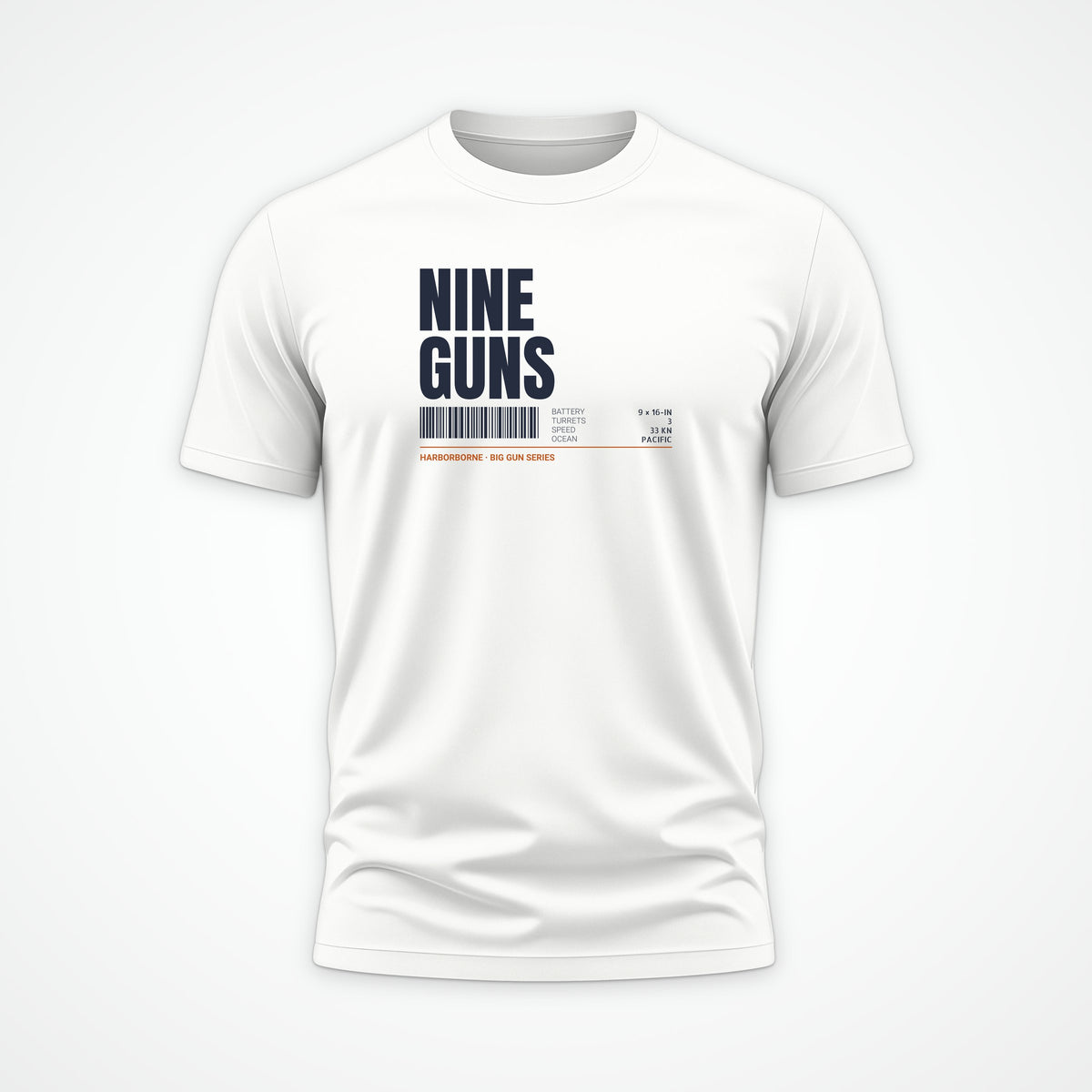Nine Guns Pacific Tag Tee in White