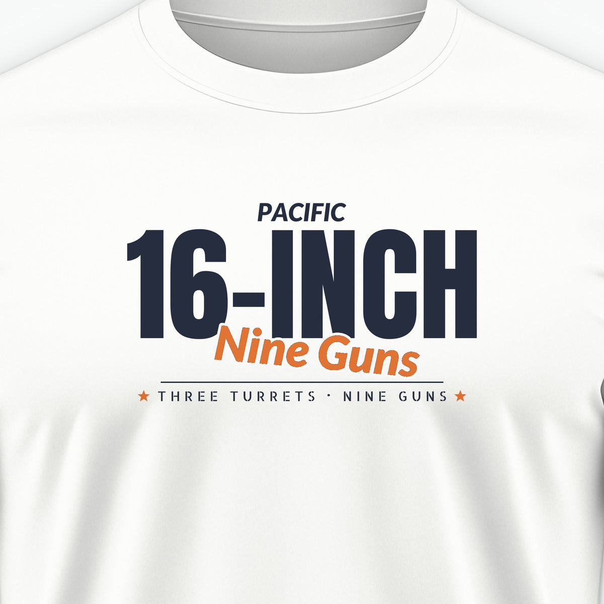 Nine Guns Pacific Club Tee, front print detail