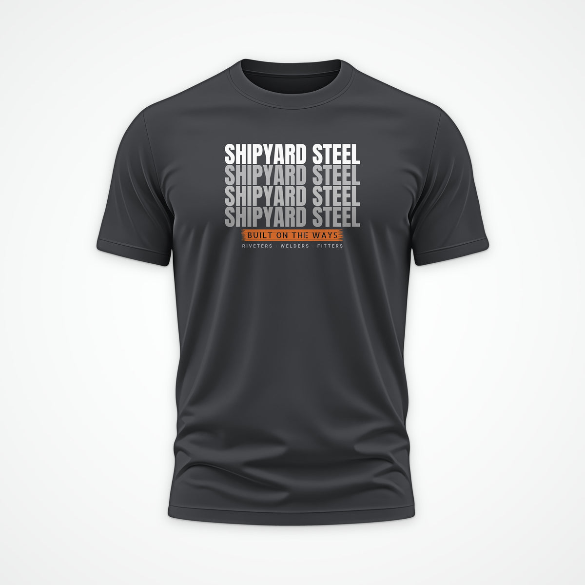 Shipyard Steel Echo Tee in Anthracite