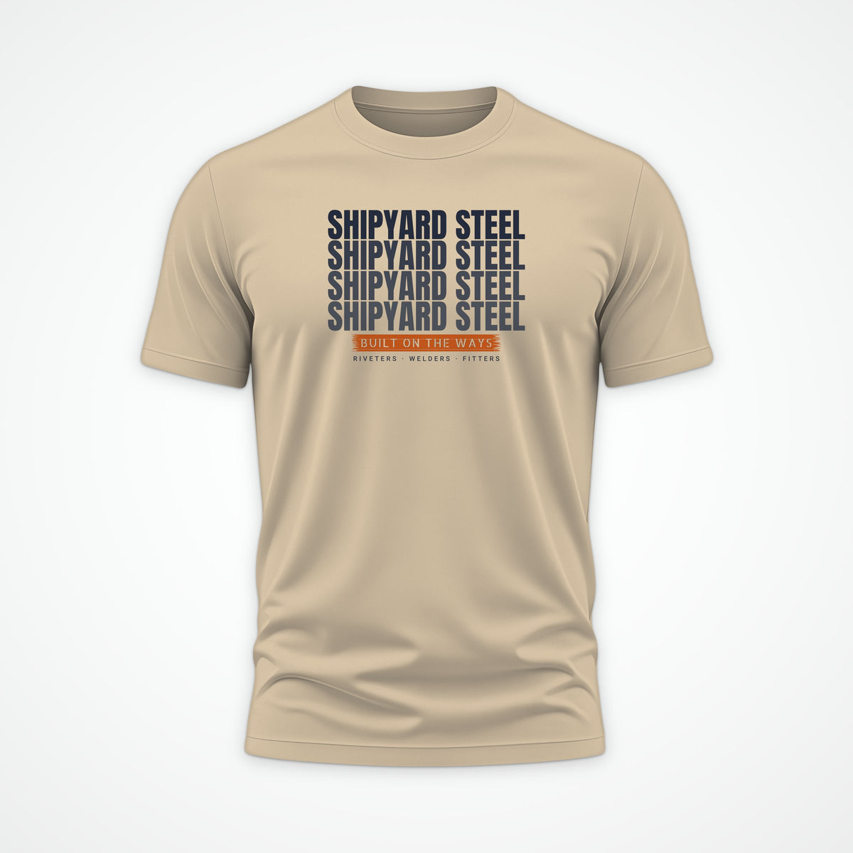 Shipyard Steel Echo Tee in Desert Dust