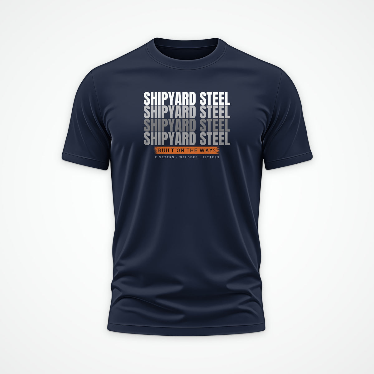 Shipyard Steel Echo Tee in French Navy