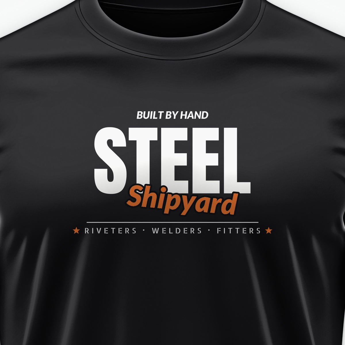Shipyard Steel Club Tee, front print detail