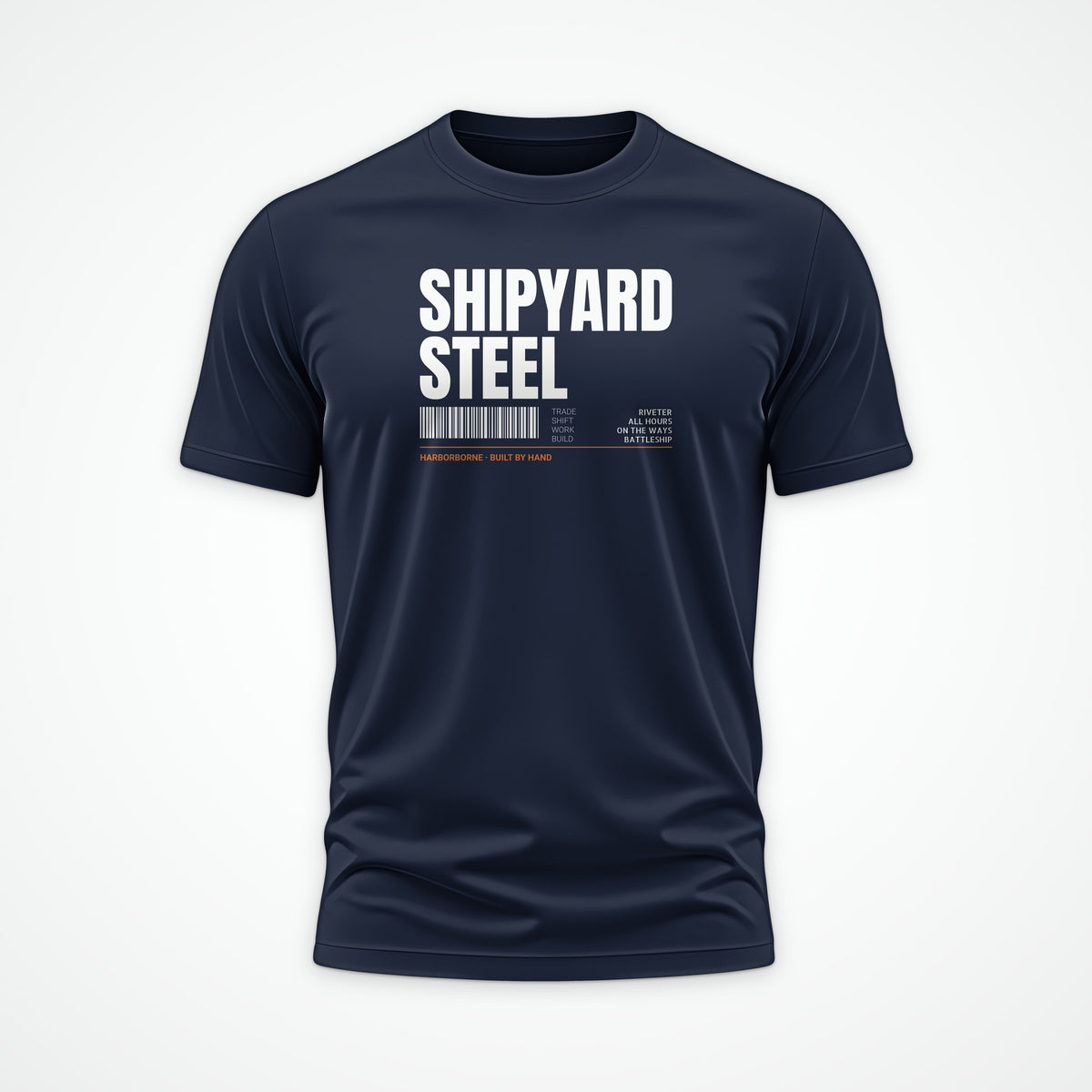 Shipyard Steel Tag Tee in French Navy
