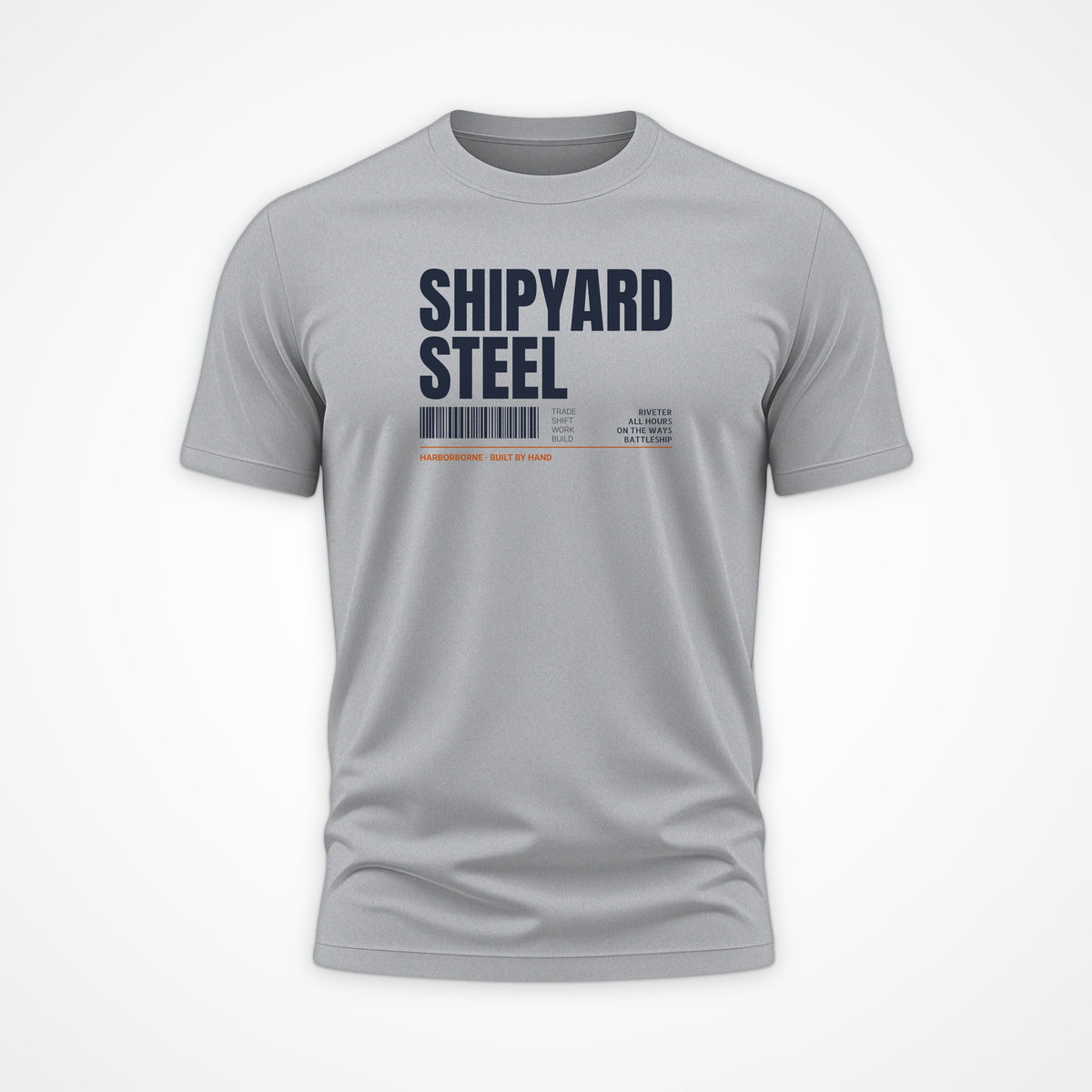 Shipyard Steel Tag Tee in Heather Grey