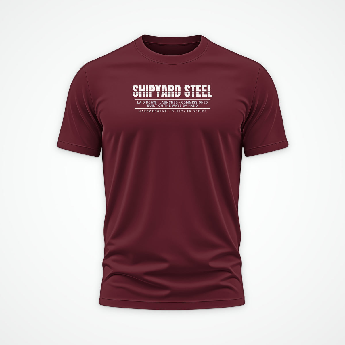 Shipyard Steel Scanline Tee in Burgundy