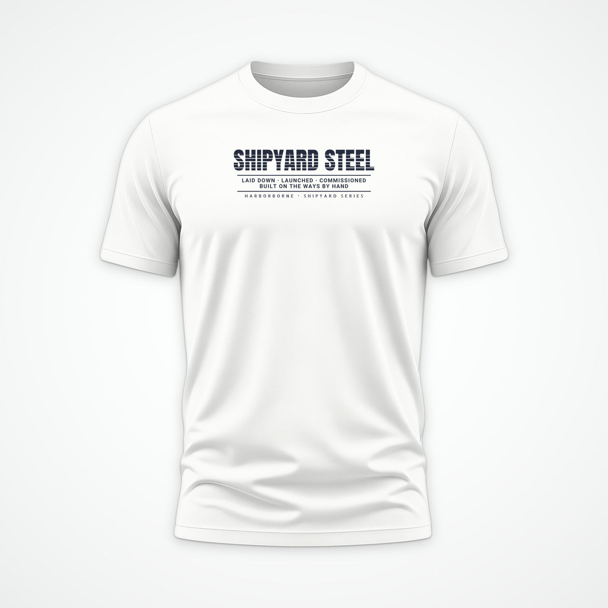 Shipyard Steel Scanline Tee in White