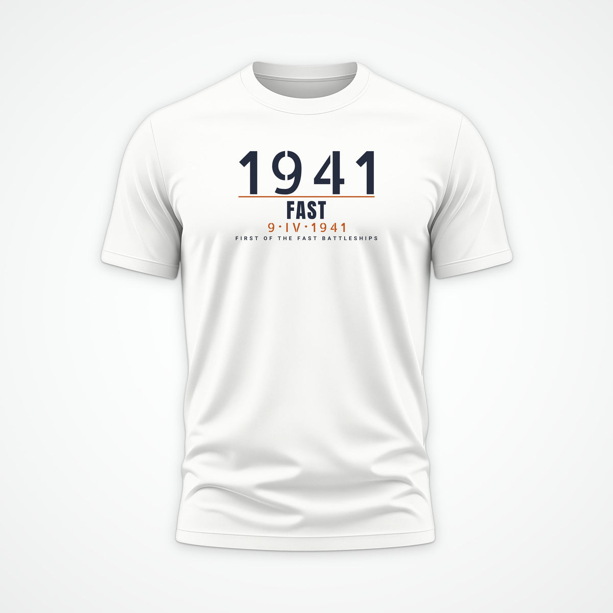 Fast Battleship 1941 Timestamp Tee in White