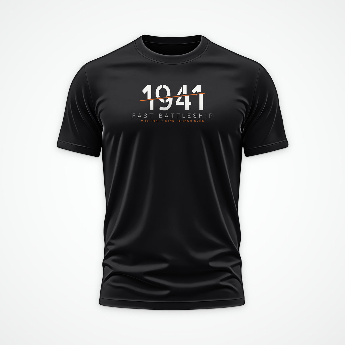 Fast Battleship 1941 Sliced Tee in Black