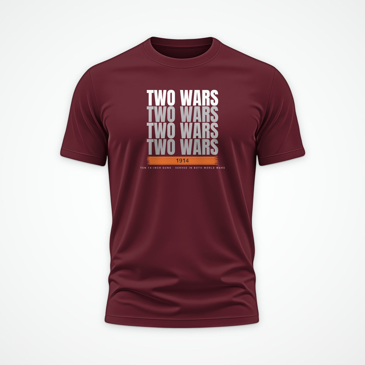 Two-War Battleship Echo Tee in Burgundy