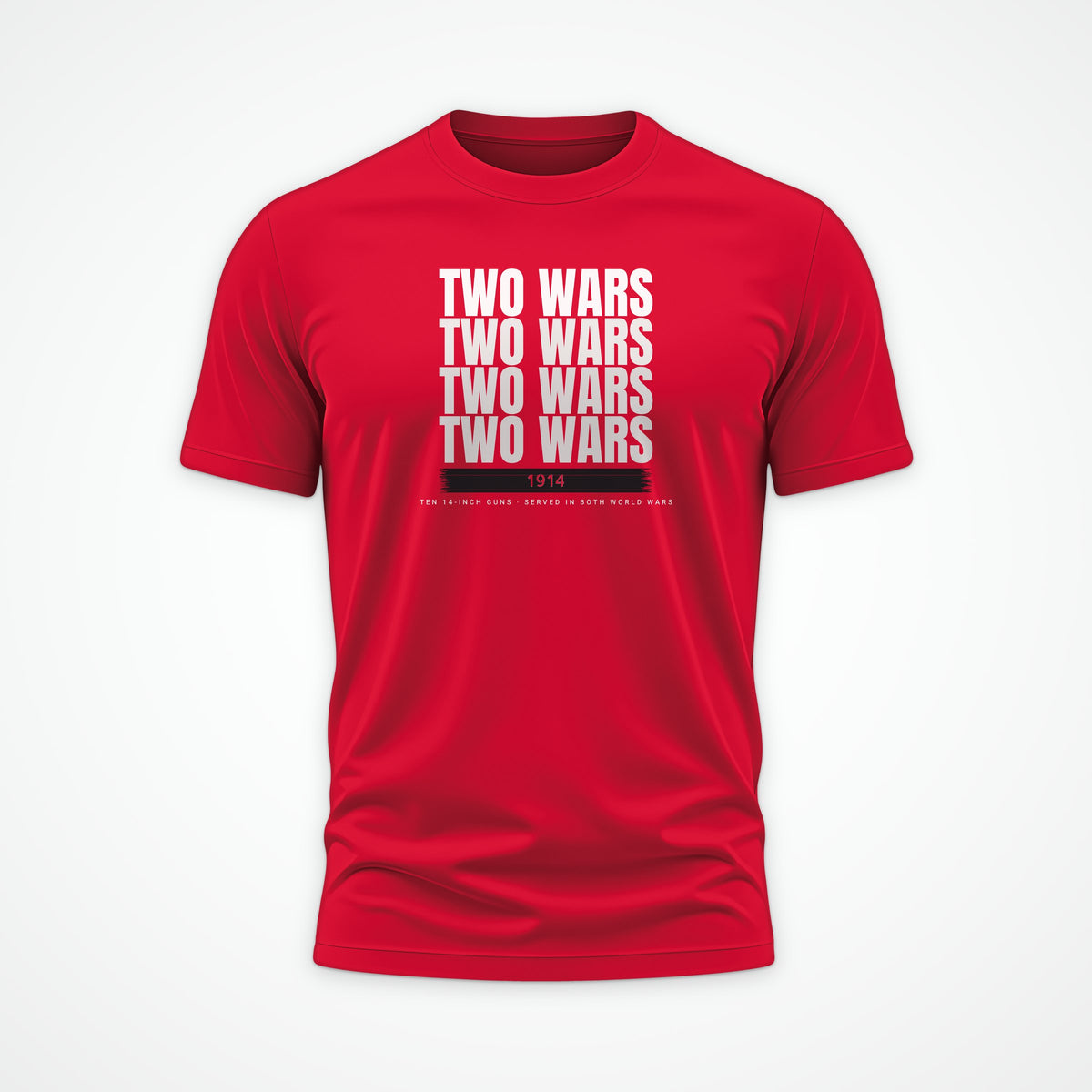 Two-War Battleship Echo Tee in Red