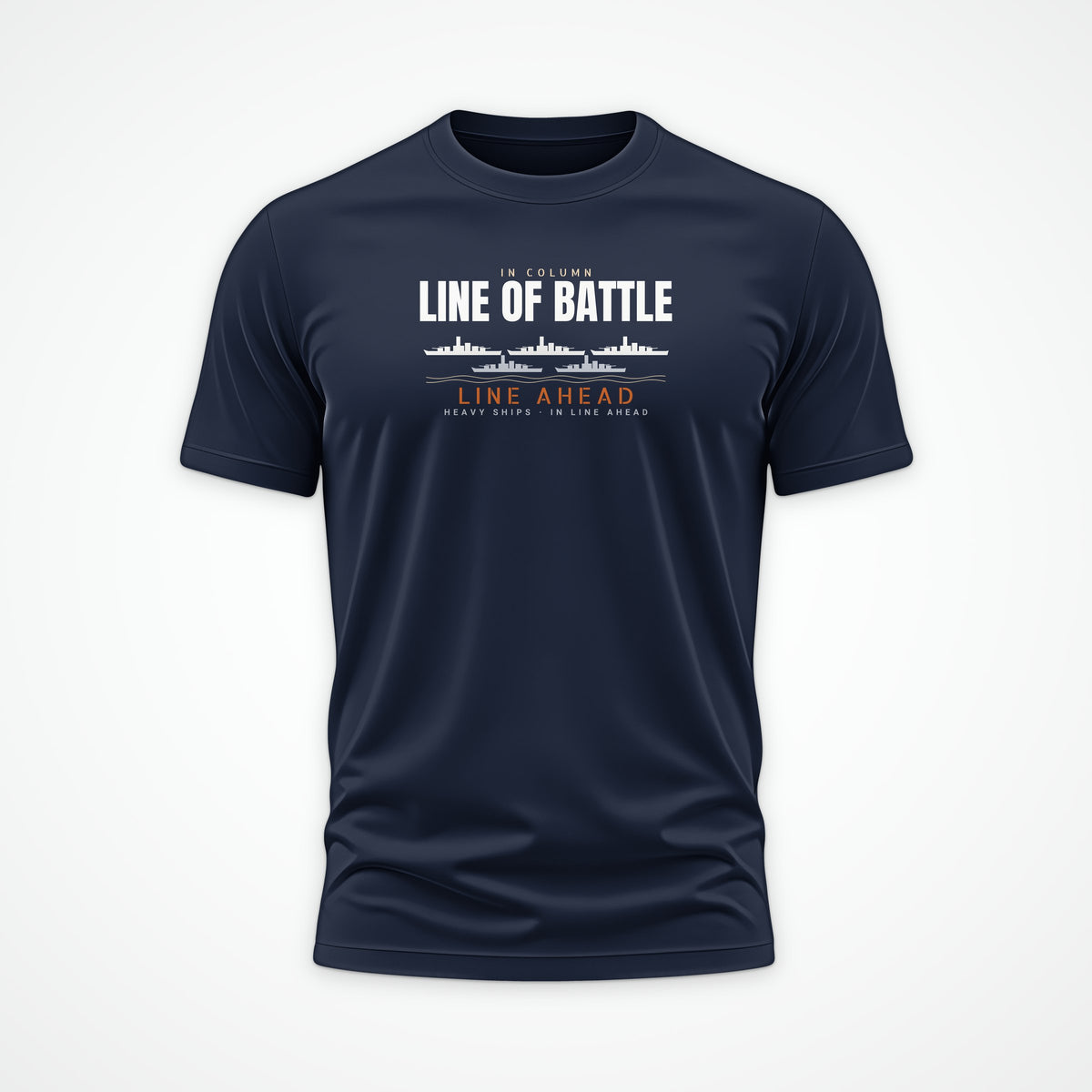 Line of Battle Row Tee in French Navy