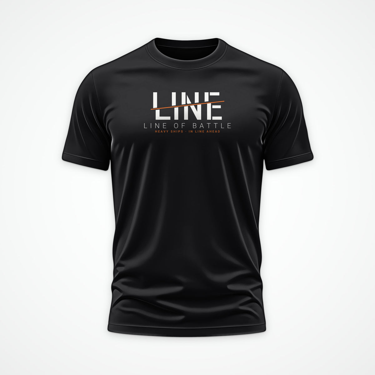 Line of Battle Sliced Tee in Black