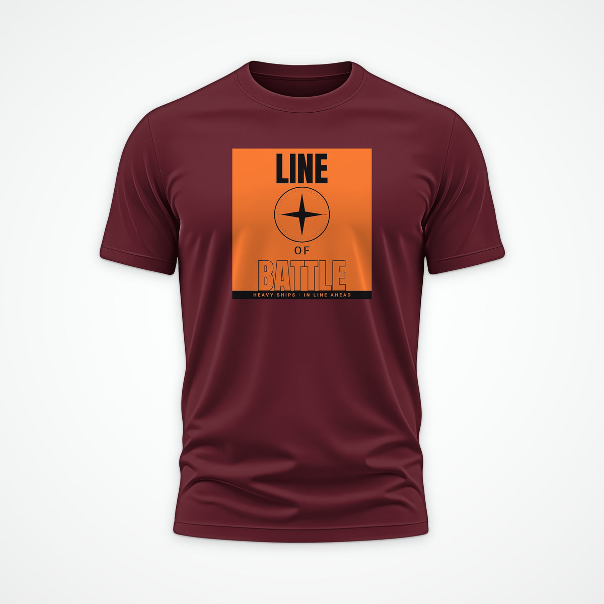 Line of Battle Poster Tee in Burgundy