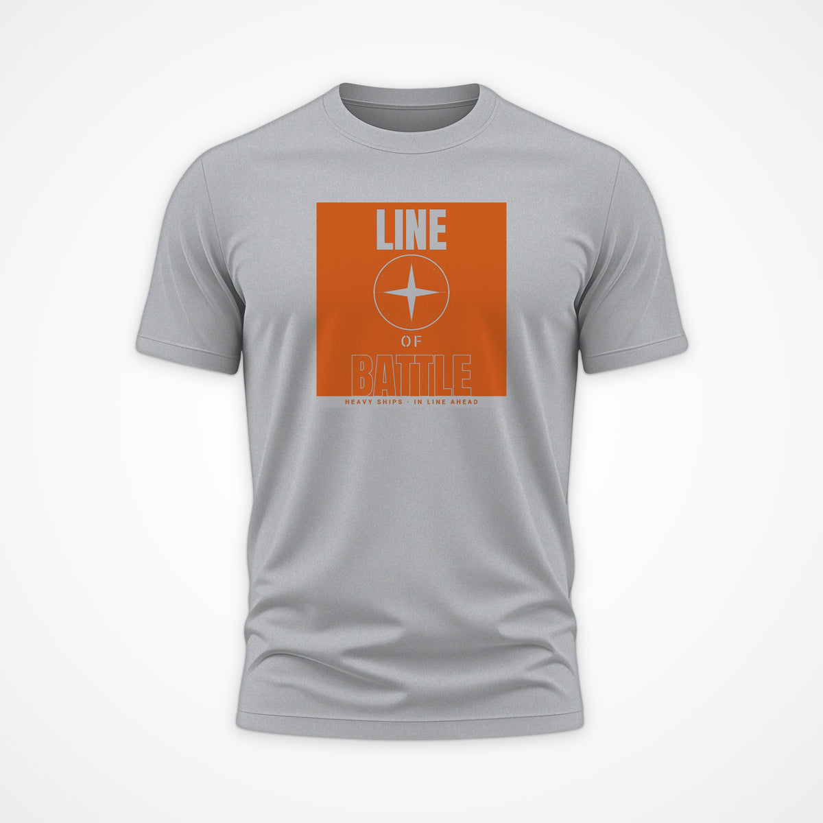 Line of Battle Poster Tee in Heather Grey