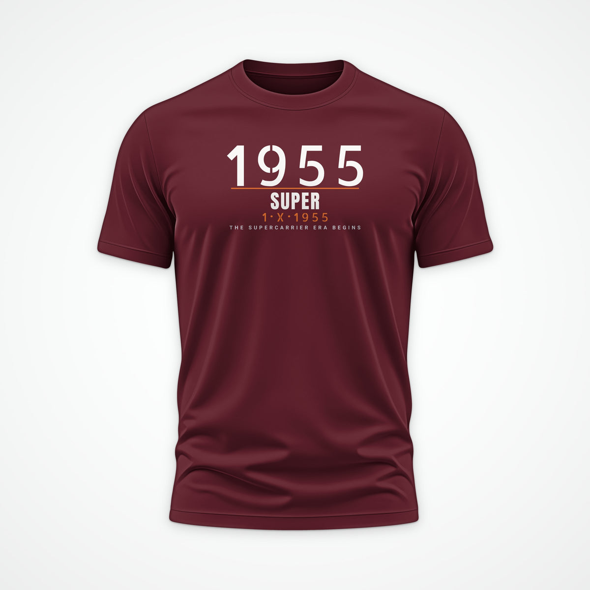 Supercarrier Watch Timestamp Tee in Burgundy