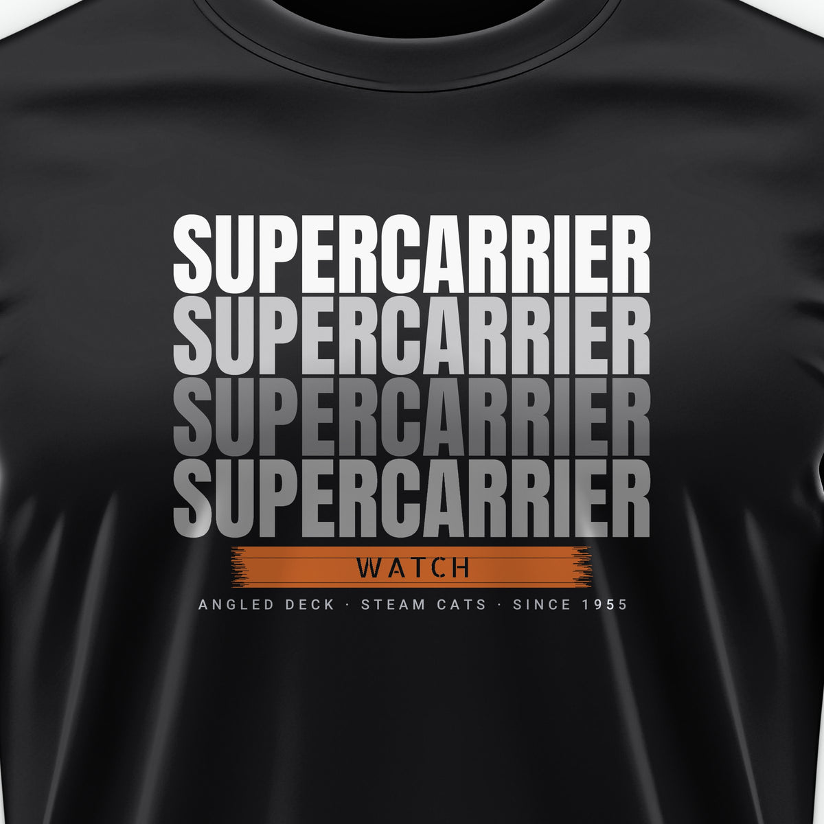 Supercarrier Watch Echo Tee, front print detail