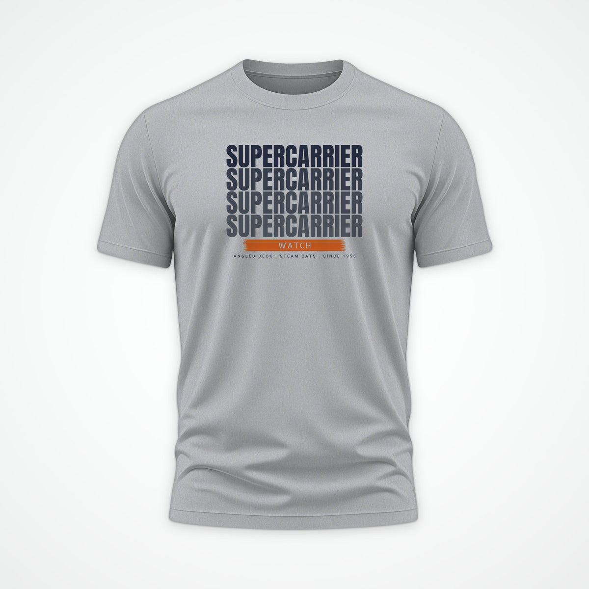 Supercarrier Watch Echo Tee in Heather Grey