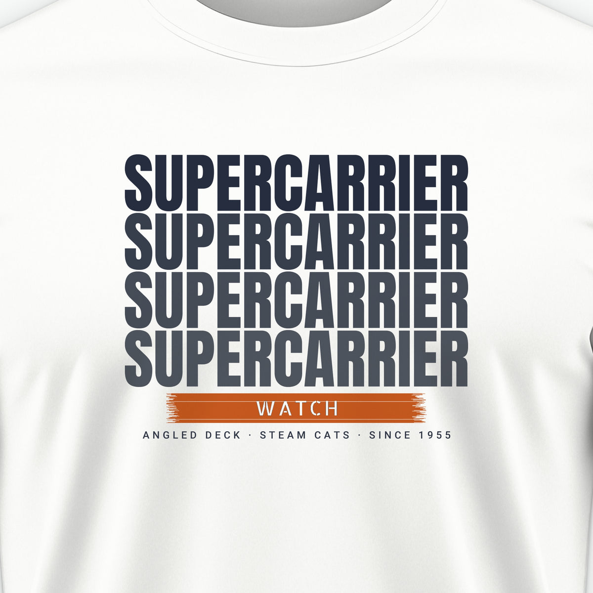 Supercarrier Watch Echo Tee, front print detail