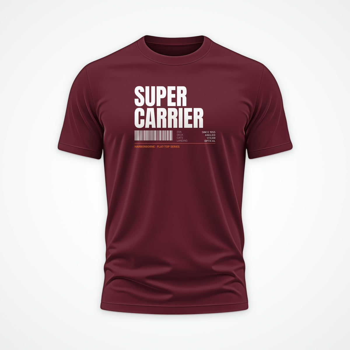 Supercarrier Watch Tag Tee in Burgundy