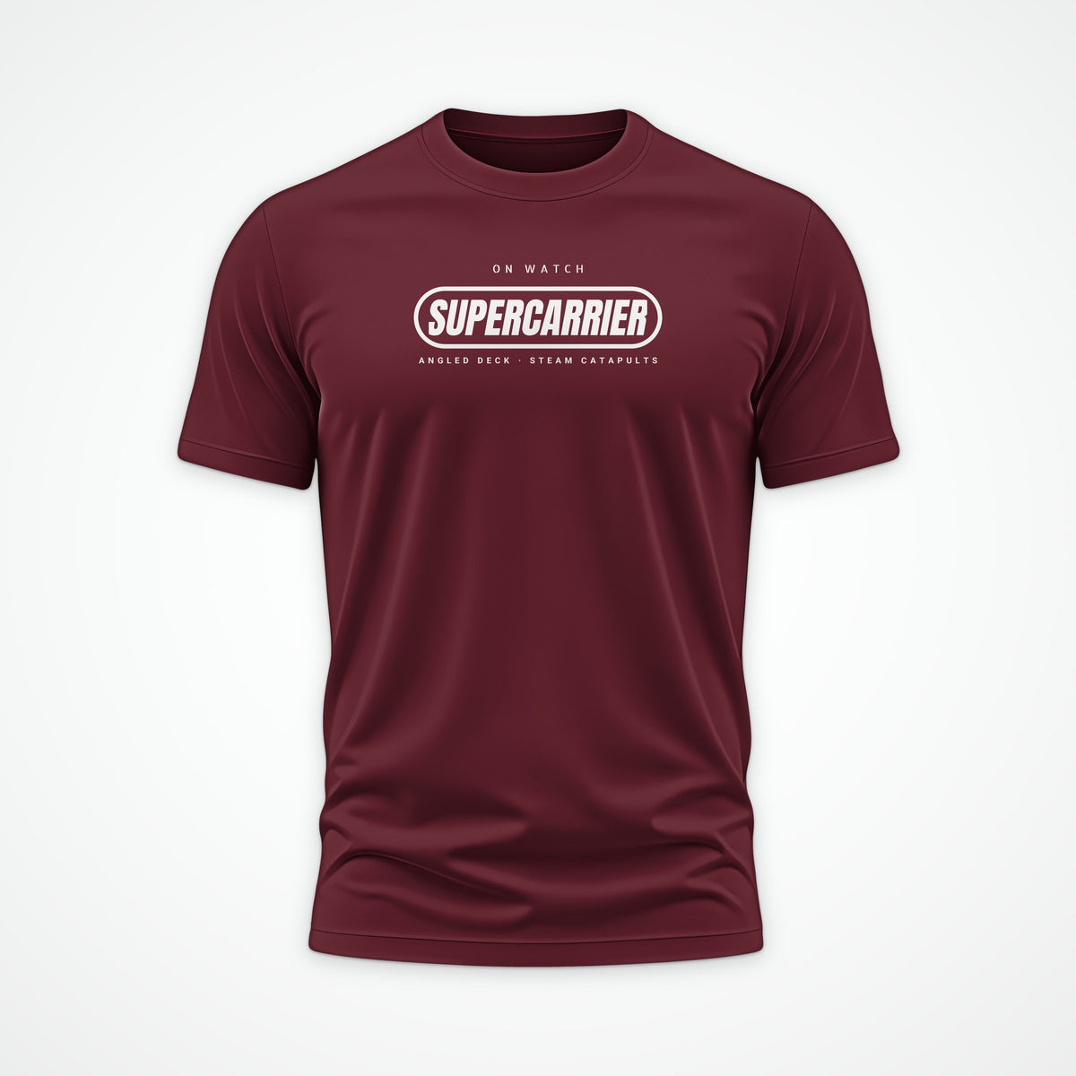Supercarrier Watch Pill Tee in Burgundy