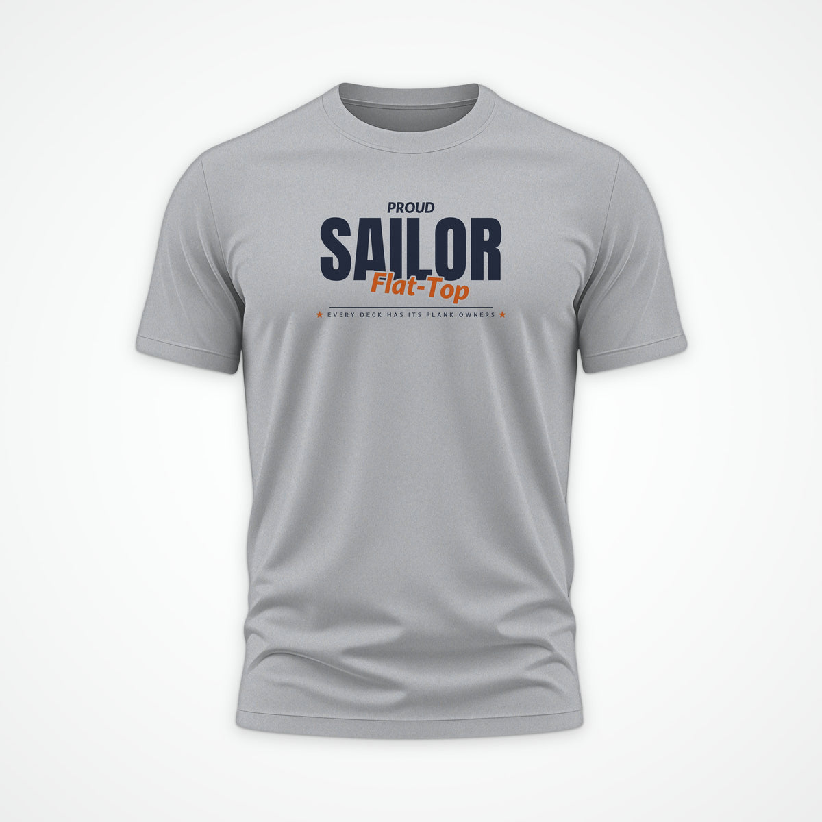 Flat-Top Sailor Club Tee in Heather Grey