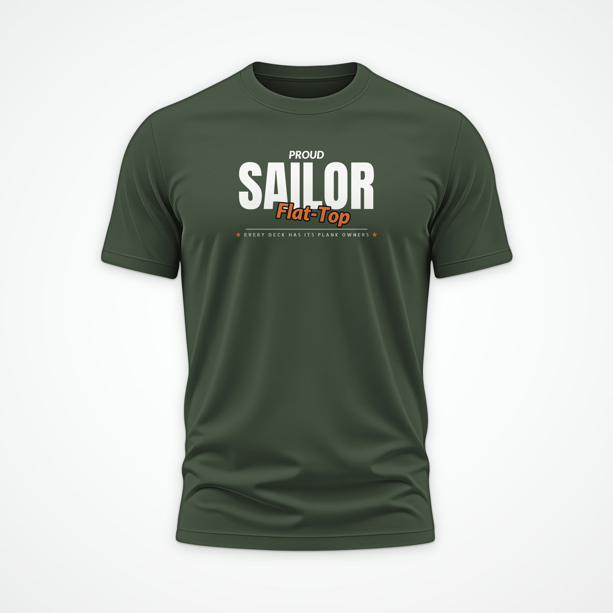 Flat-Top Sailor Club Tee in Olive