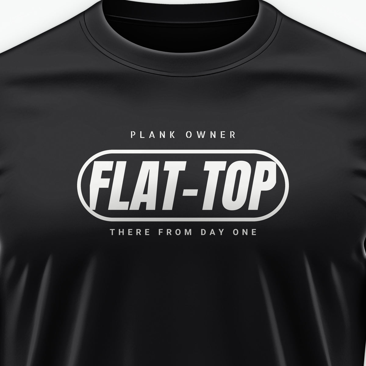 Flat-Top Sailor Plank Owner Tee, front print detail