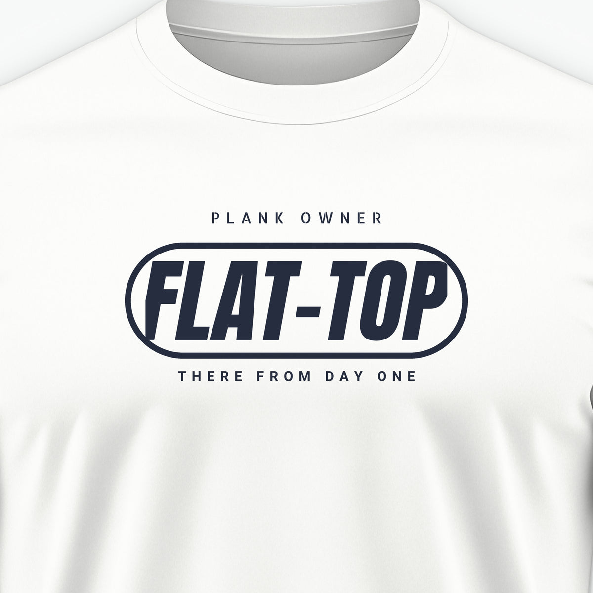 Flat-Top Sailor Plank Owner Tee, front print detail