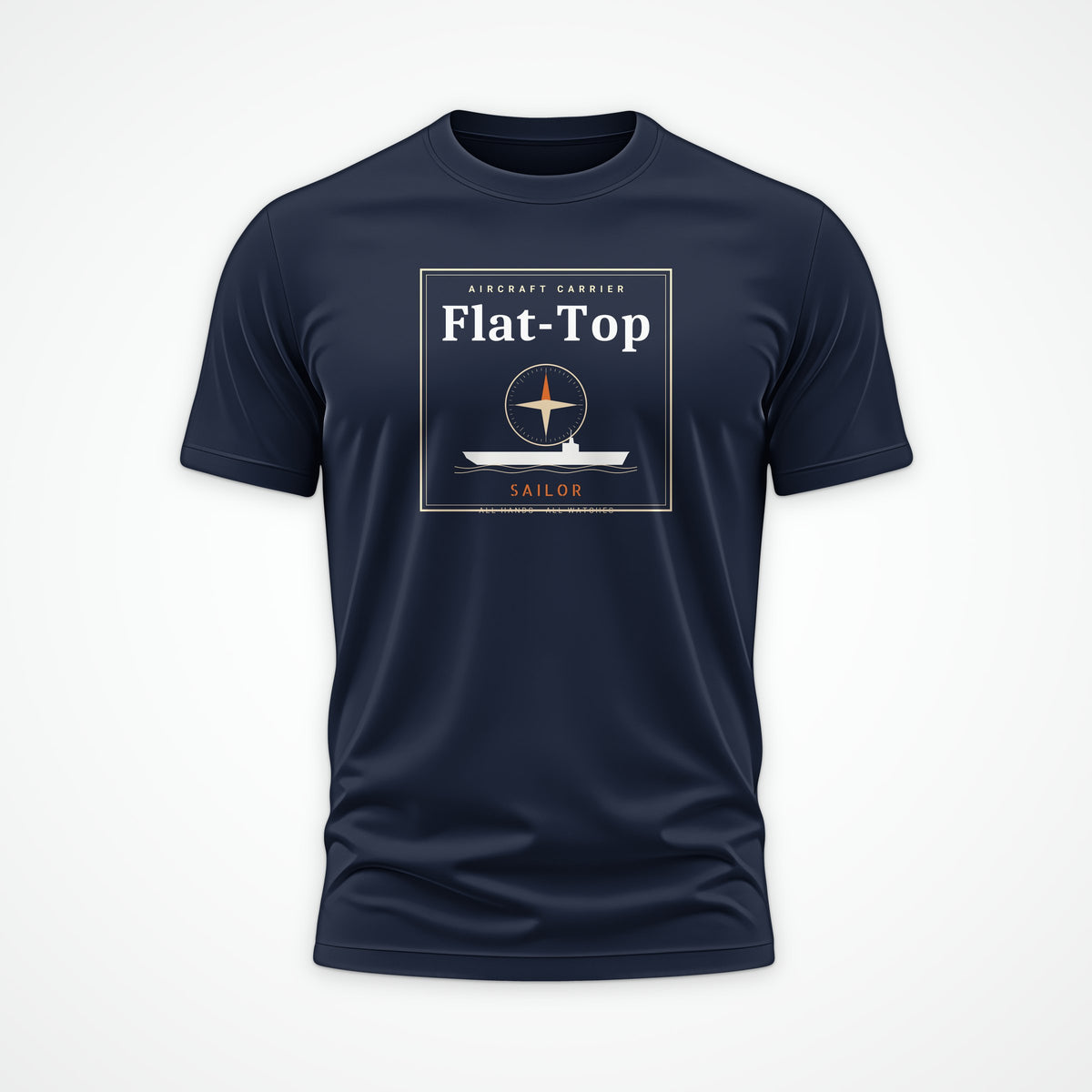 Flat-Top Sailor Frame Tee in French Navy