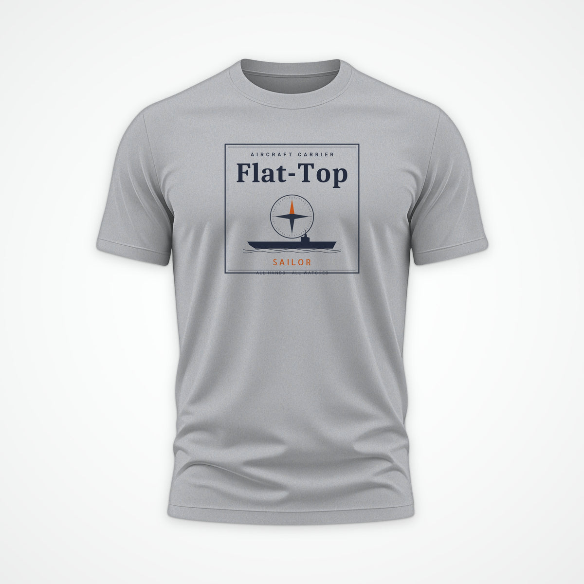 Flat-Top Sailor Frame Tee in Heather Grey