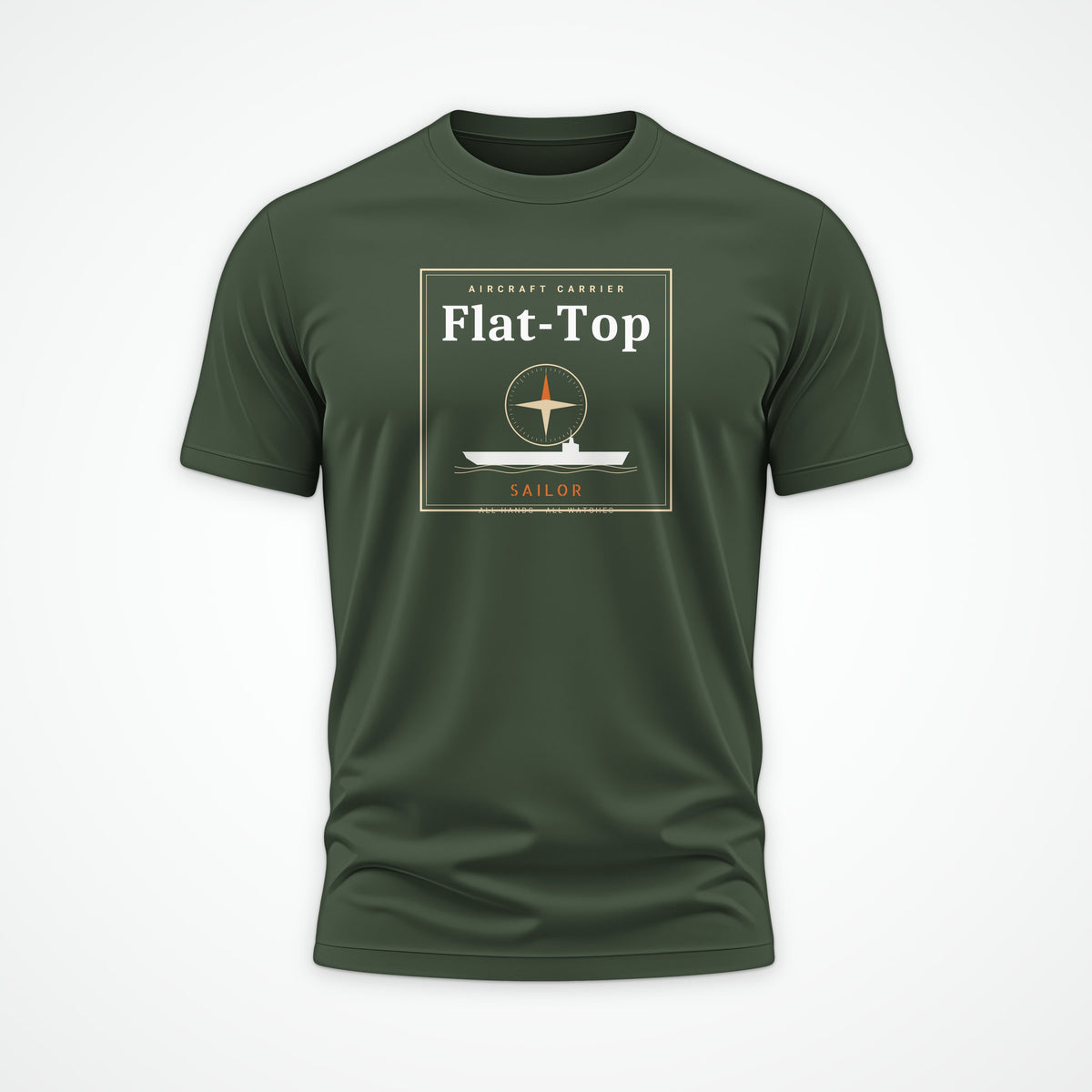Flat-Top Sailor Frame Tee in Olive