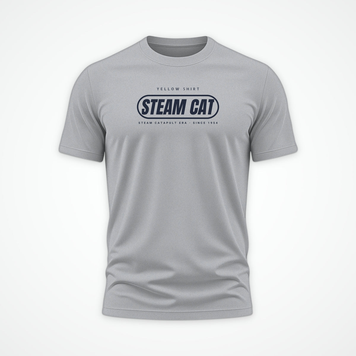 Steam Cat Era Pill Tee in Heather Grey