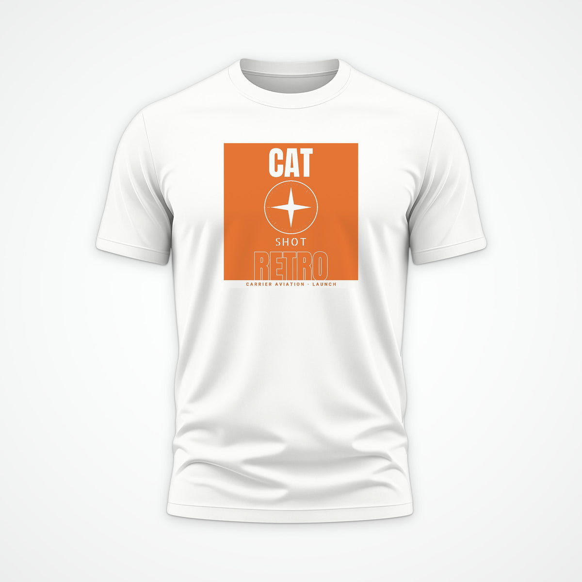 Cat Shot Retro Poster Tee in White