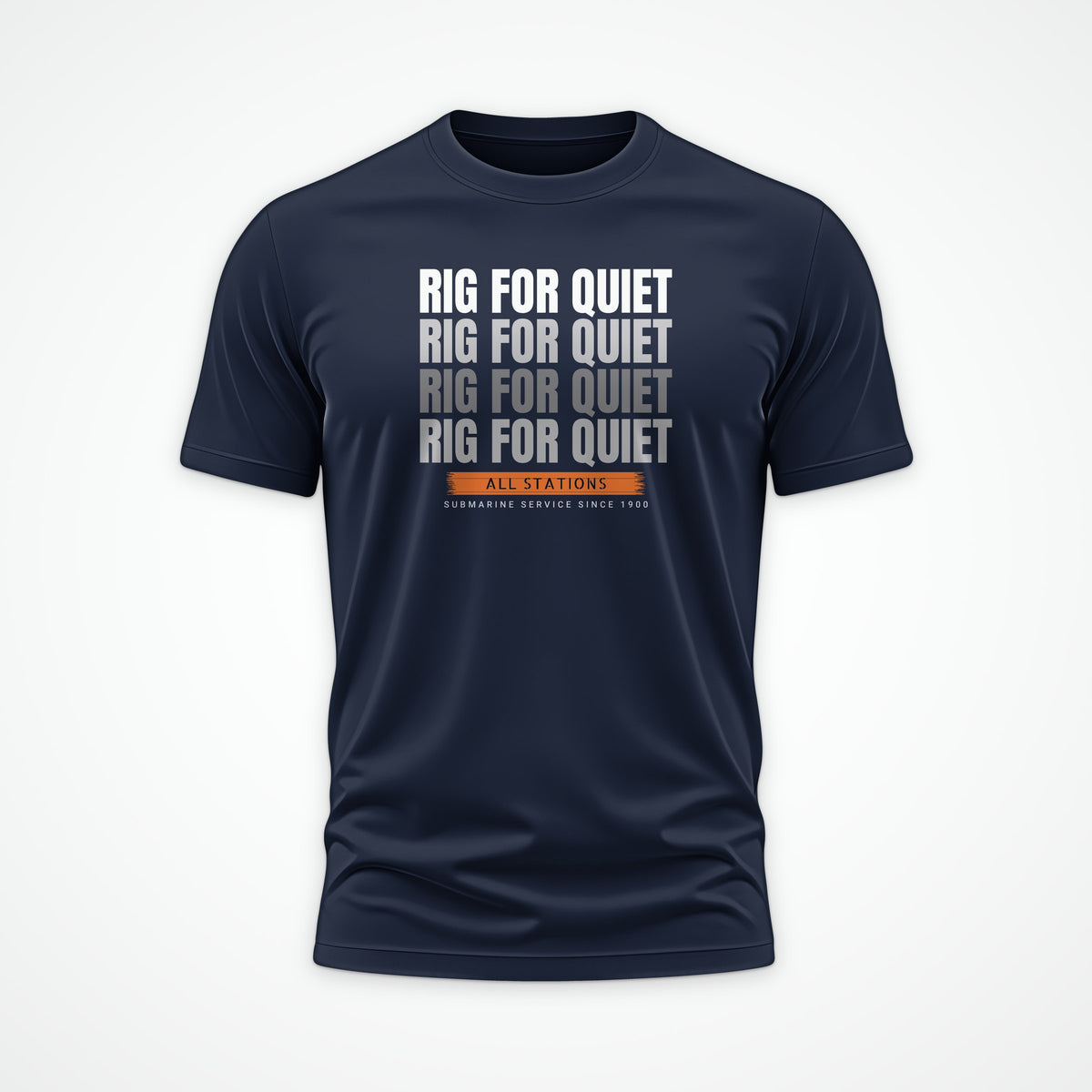 Rig for Quiet Echo Tee in French Navy