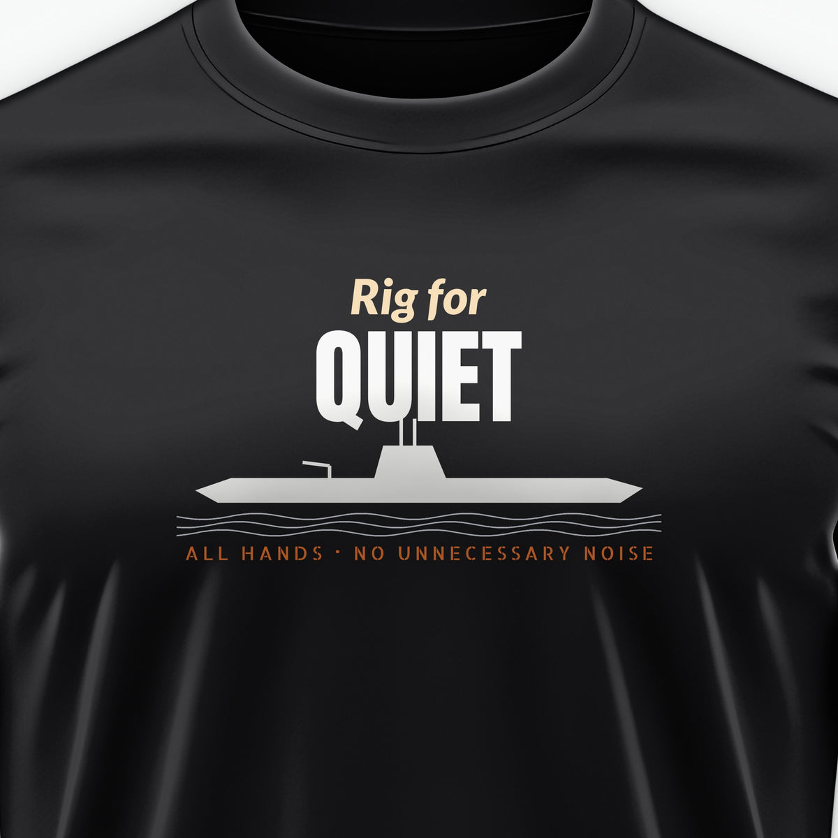 Rig for Quiet Profile Tee, front print detail